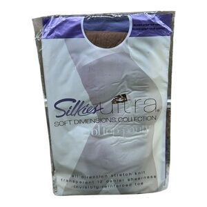 Silkies Pantyhose Ultra Soft Dimensions Control Panty Size Large Beige 120302
